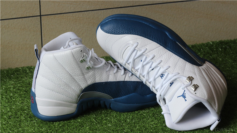 Authenitc Air Jordan 12 Retro White French Blue